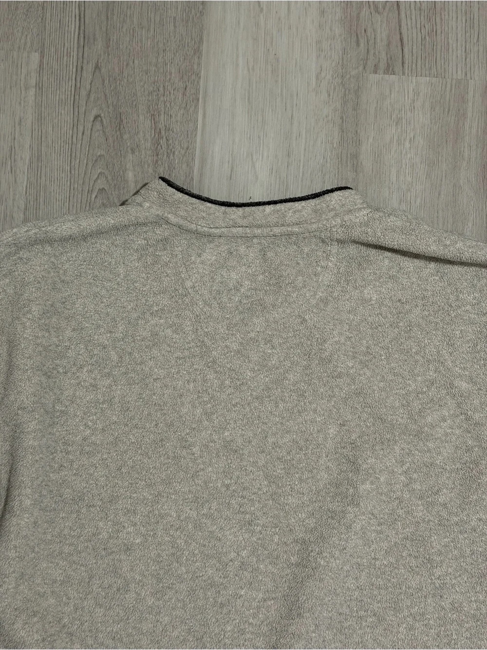 Vintage 90s/Y2k Gap Gray Fleece V Neck Sweater